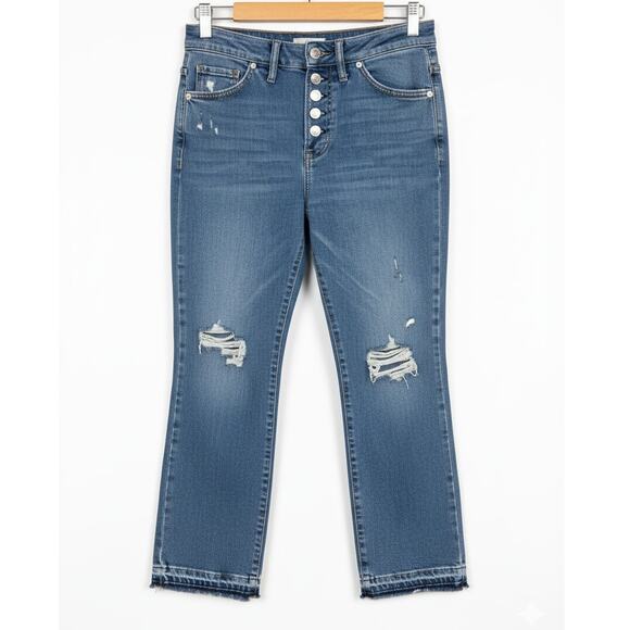 We The Free Womens 28 Boho Grunge 90s Western Coastal Distressed High Rise Jeans - Picture 1 of 12
